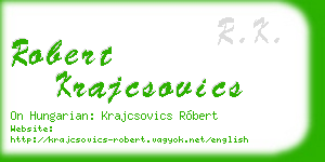 robert krajcsovics business card