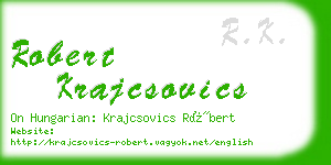 robert krajcsovics business card